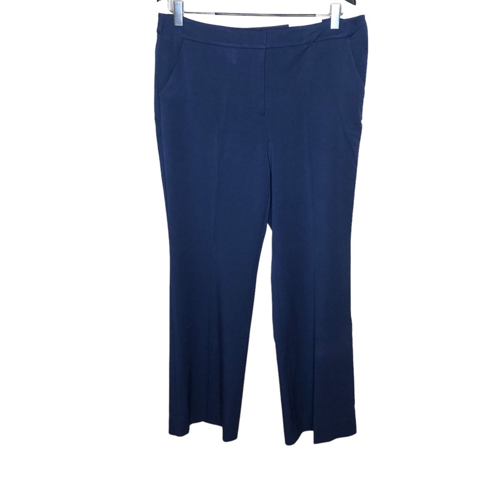 Chico’s NEW So Slimming Flare Leg Trousers 14 Regular Navy Blue NWT - Picture 2 of 12